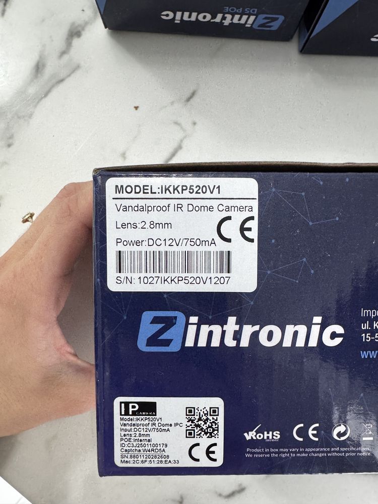 Kamera IP do Monitoringu Kopułowa zintronic