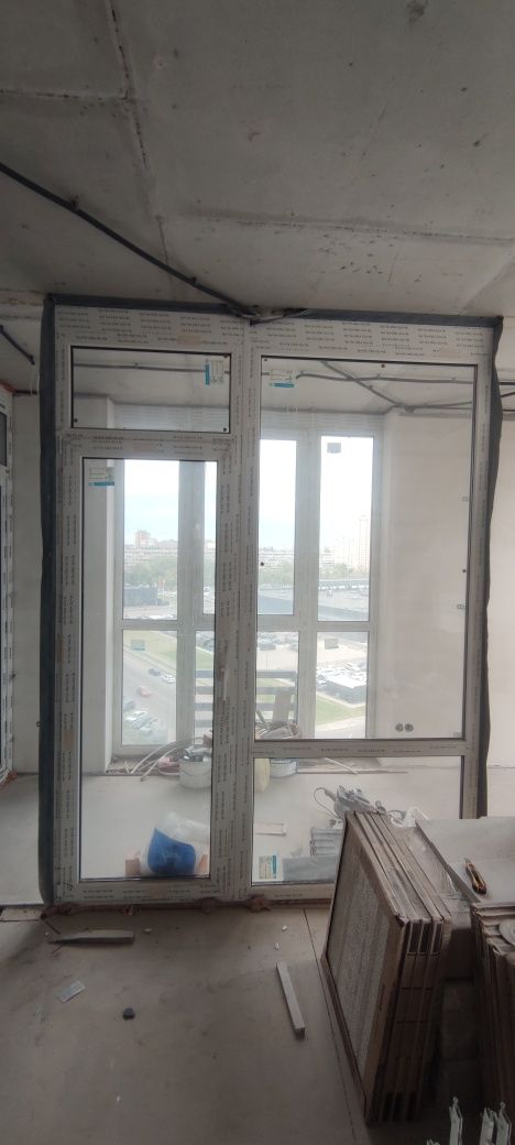 -60% ш3385*в2700 REHAU Продам новий великий балконний блок перегородка
