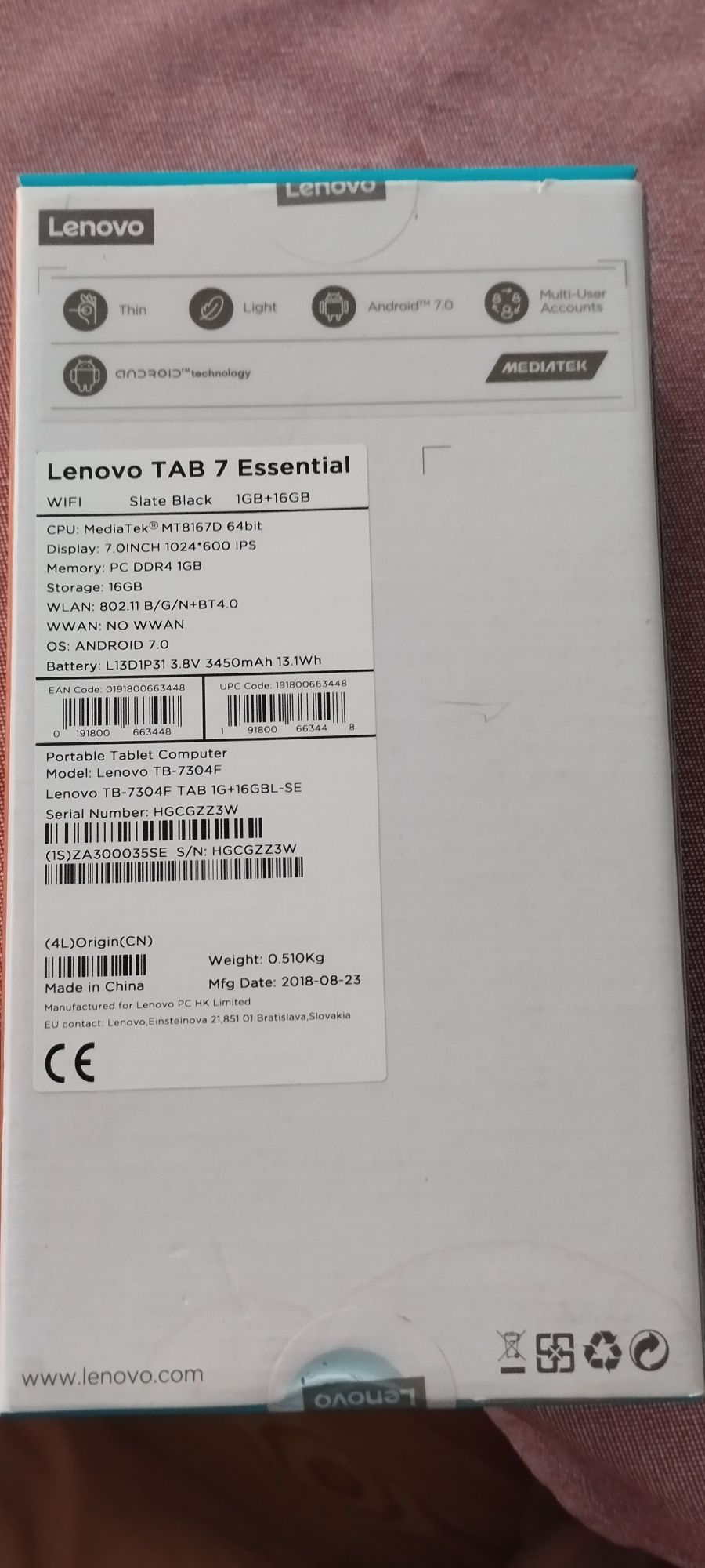 Tablet lenovo TB7430f