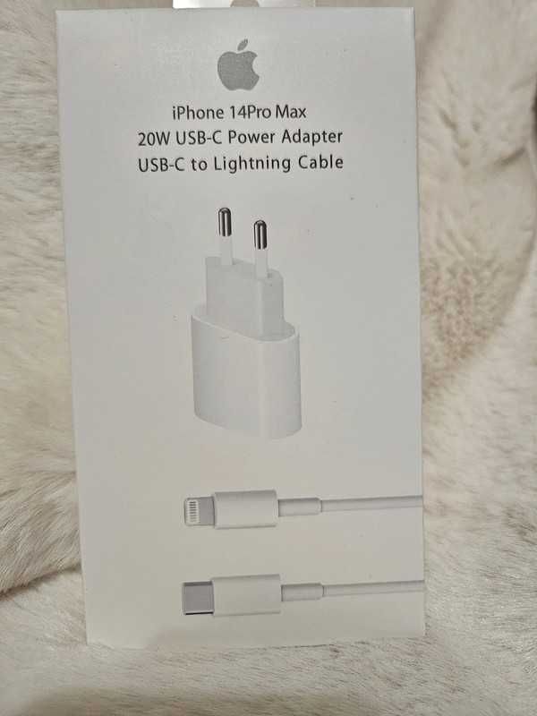 iPhone 14 Pro Max – 20W USB-C Power Adapter + USB-C do Lightning kabel