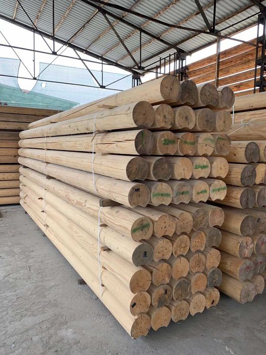 Брус хвойний оциліндрований, брус стіновий, брус будівельний ф24см