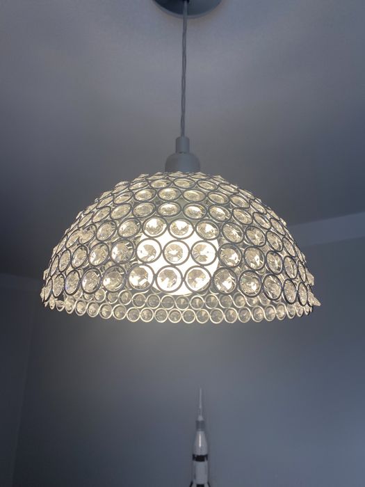 Lampa sufitowa z kryształkami