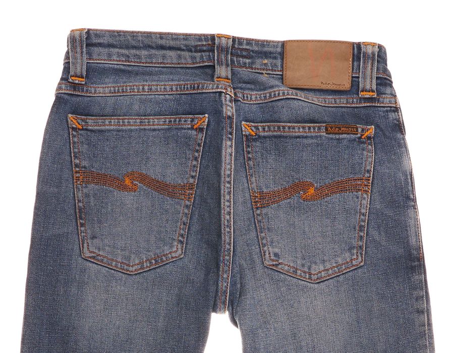 Spodnie Nudie Skinny Sam Spring Blue W27 L34 Damskie Jeans Super Slim