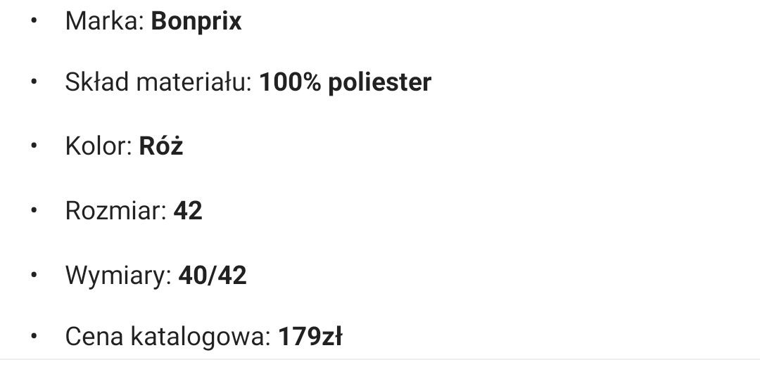 Sukienka ciążowa przed kolano Bonprix różowy r. 36/38