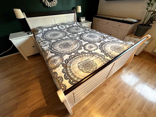 Rama łóżka 140x200 (drewno-sosna)+materac piankowy+stelaż elastyczny