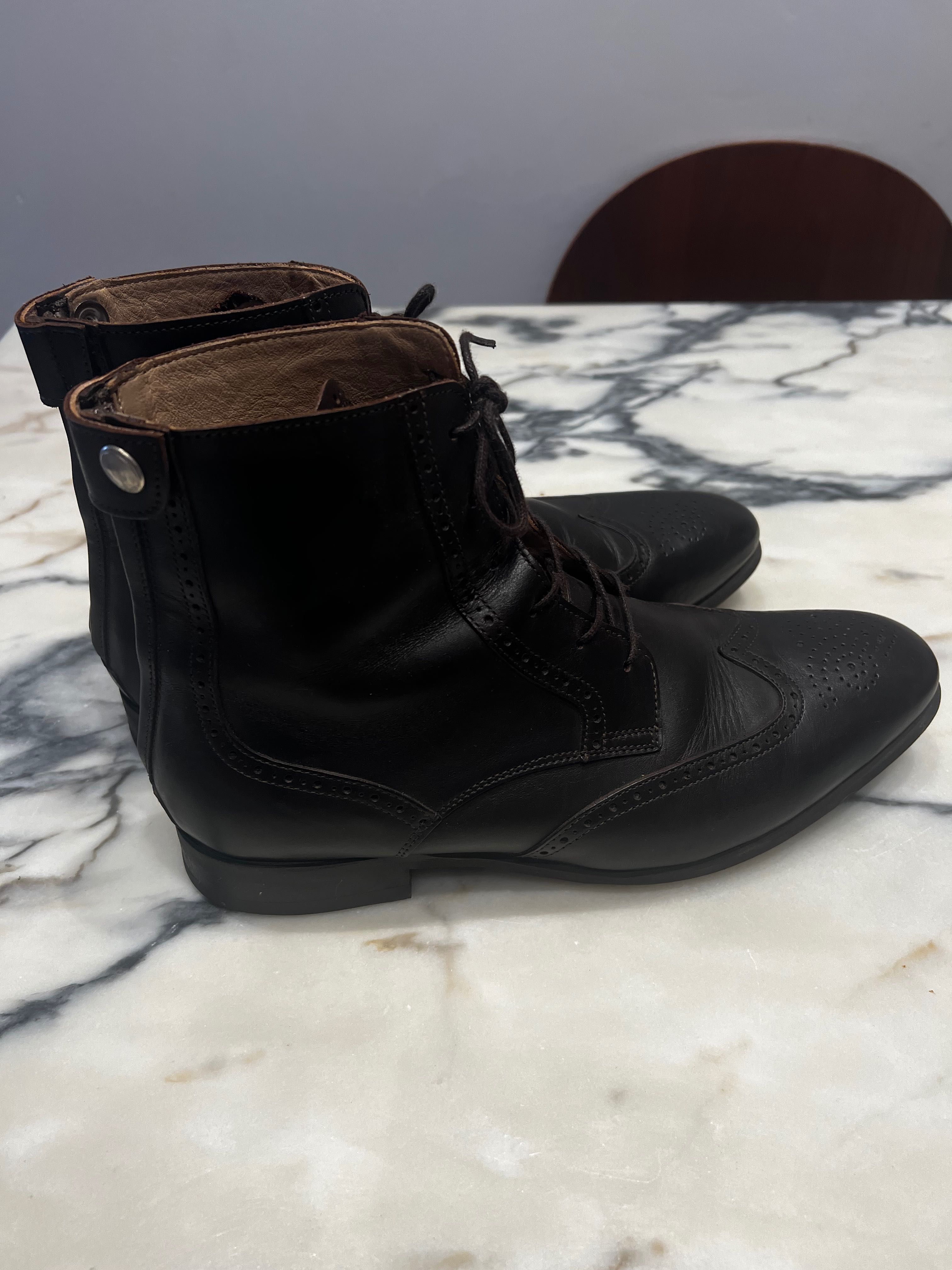 Botas Italianas MAGNANNI de pele e camurça