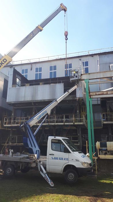 Podnośnik koszowy, zwyżka 18m - WYNAJEM, USŁUGI