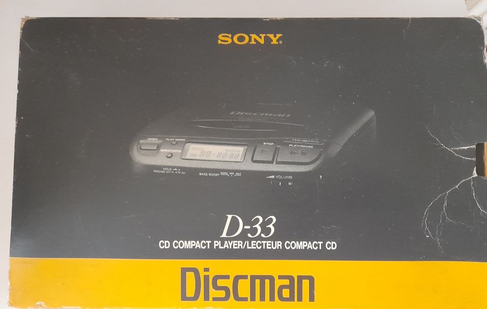 SONY Discman D-33  Retro Portable CD Player com avaria - ÚLTIMOS DIAS