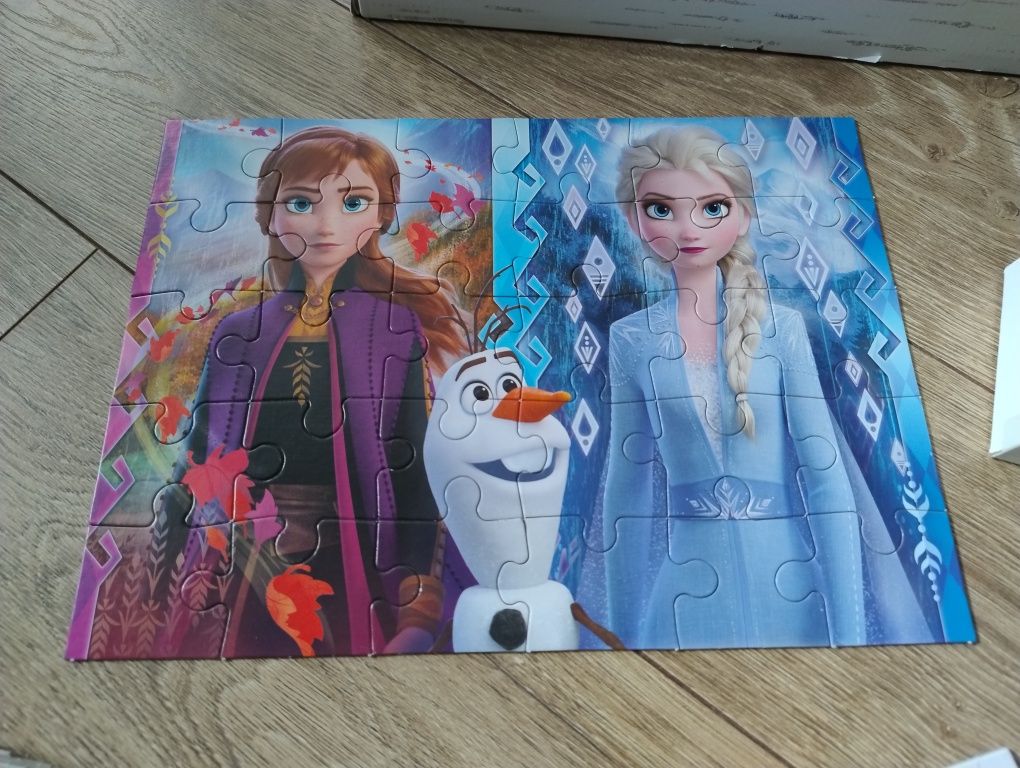 Zestaw gier Frozen kraina lodu puzzle memory domino