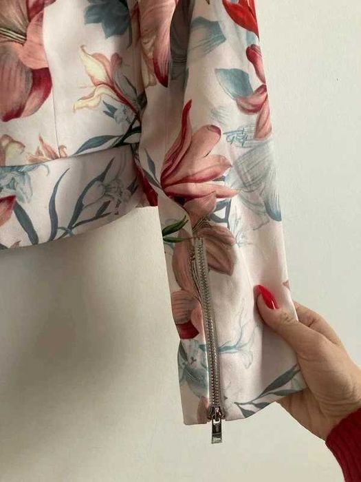 Żakiet marynarka   w kwiaty   Portmans r M 38