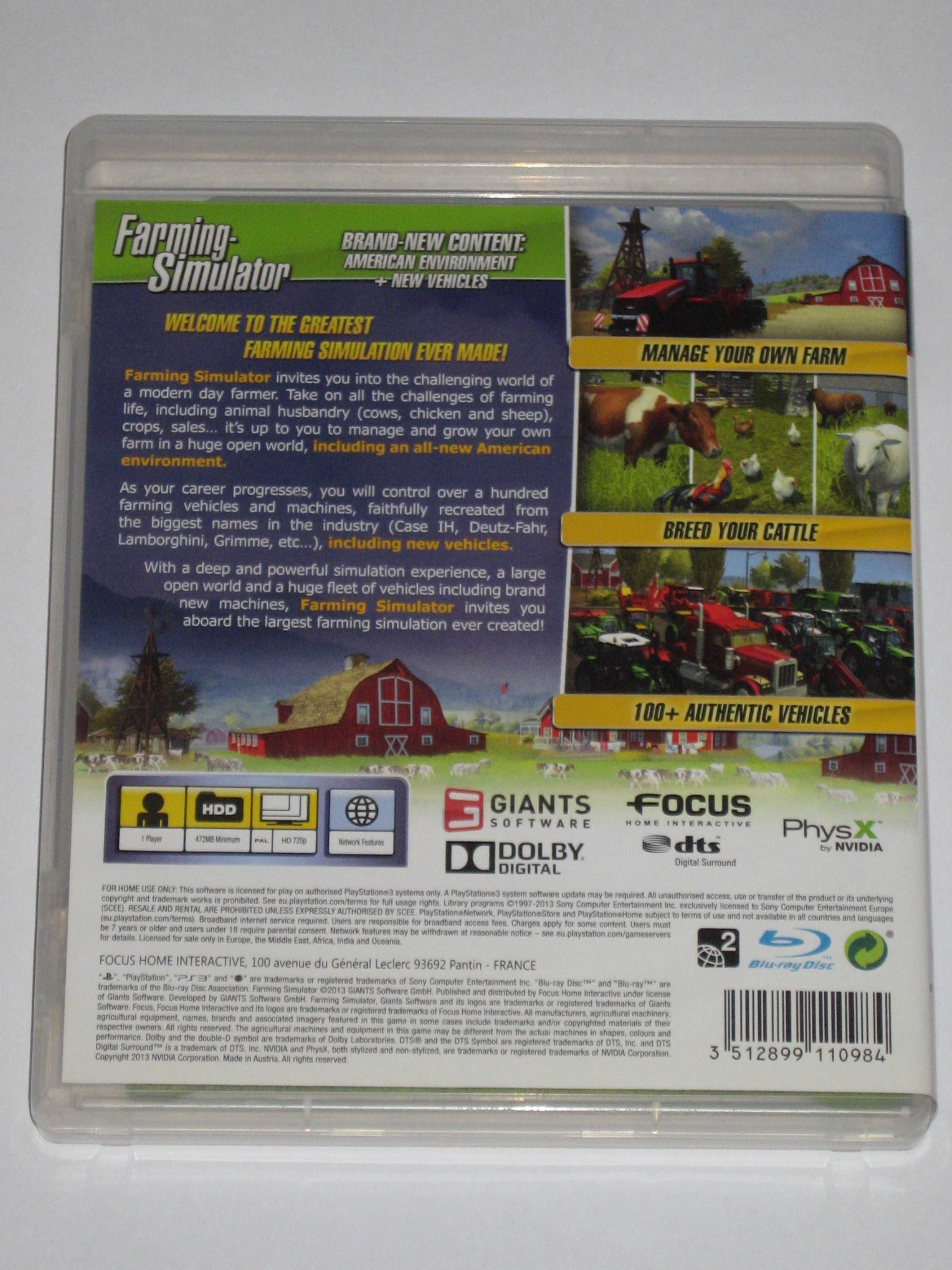 Farming Simulator 13 PS3 jak NOWA! po polsku! PL!