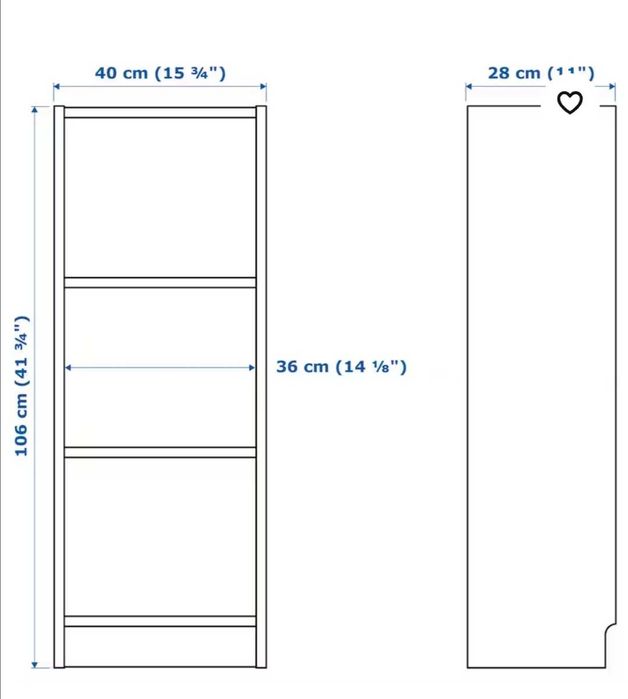 Estantes Ikea Billy preto castanho