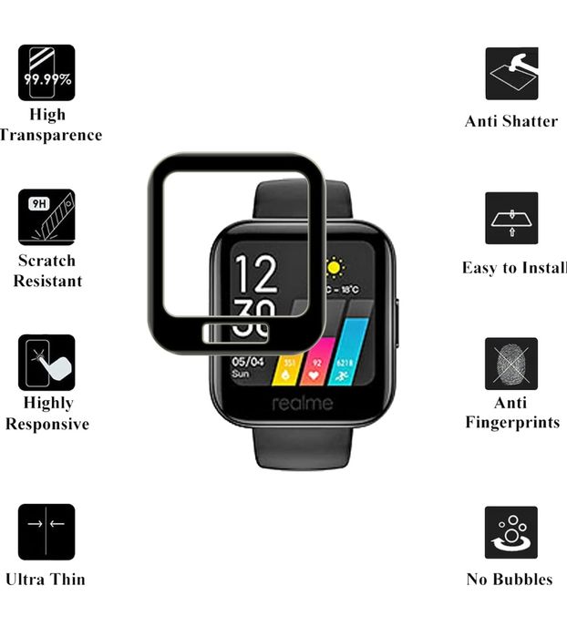 3x Folia ochronna na ekran zegarka Realme watch