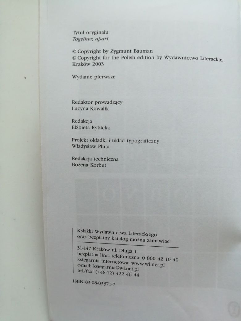 Razem osobno - Zygmunt Bauman