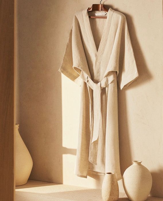 Robe Tipo Quimono Linho Zara Home NOVO