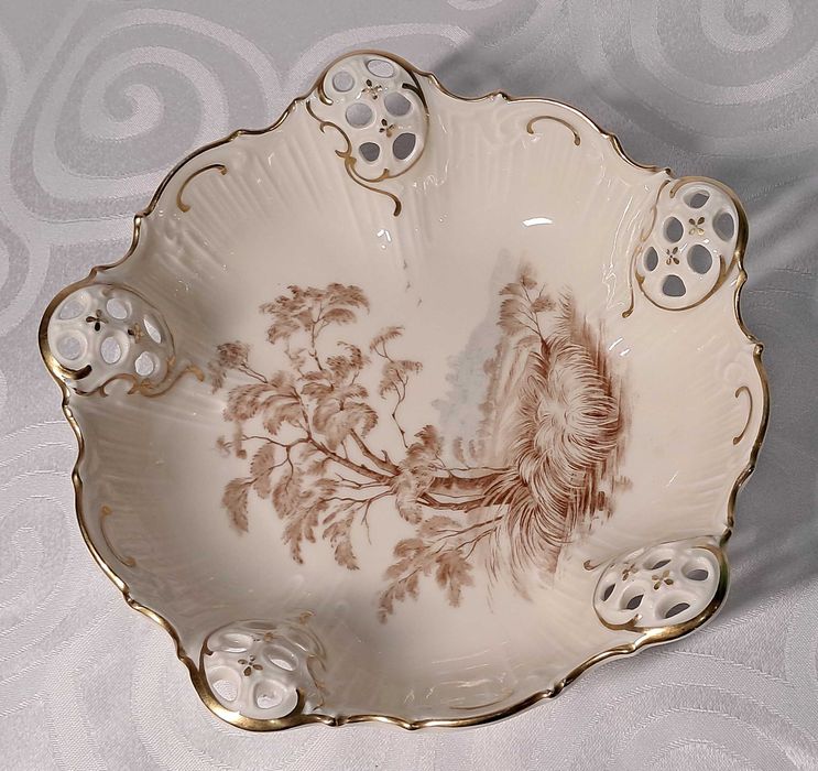Patera na nóżkach Sygnatura Rosenthal Elfenbein Kronach Moliere