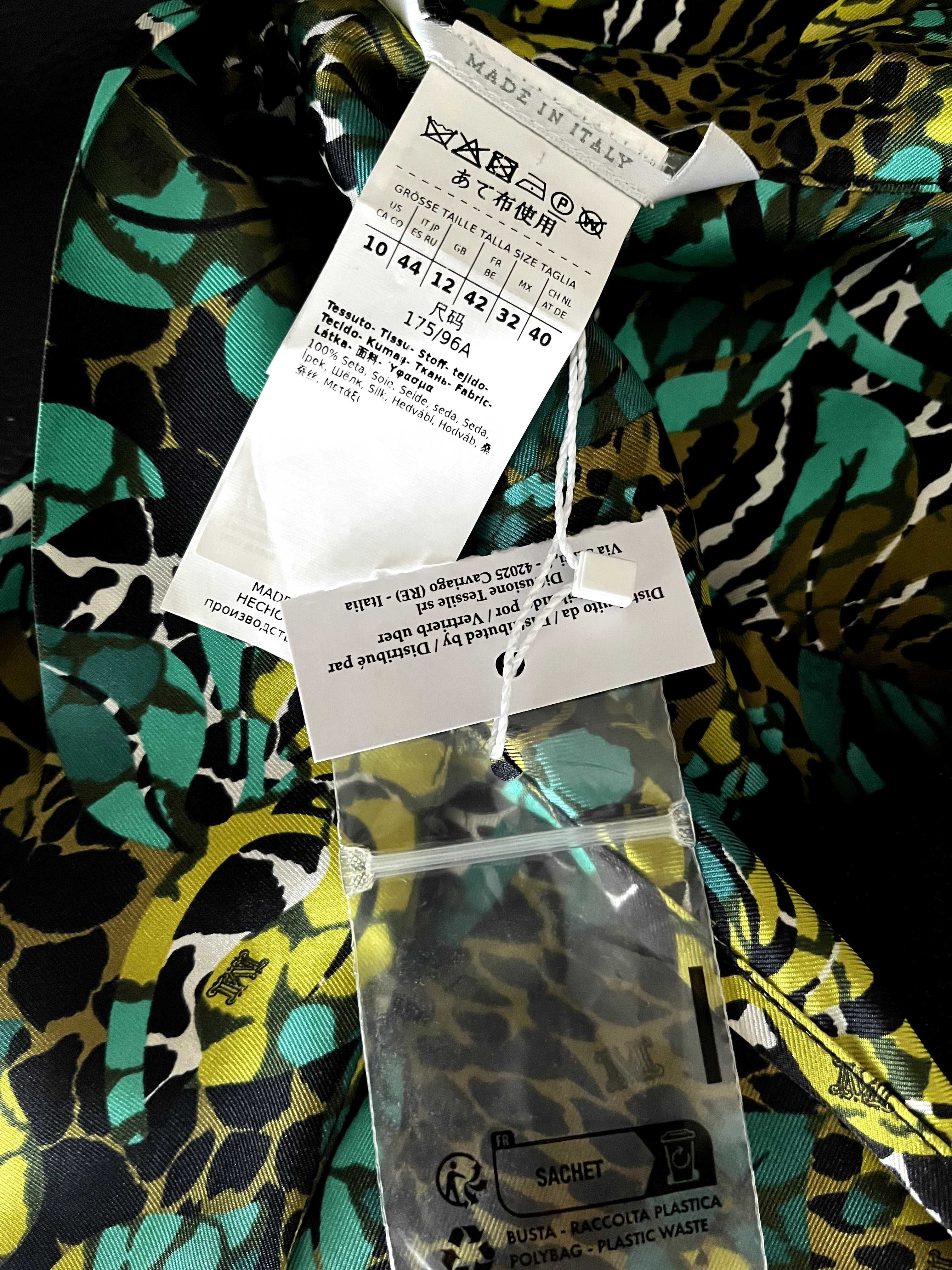 Max Mara 44IT Sukienka 100% jedwab printed MIDI dress L 40 nowa