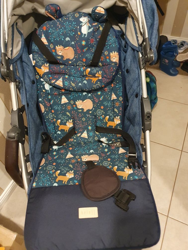 Komplet do wózka Beloff z kolekcji Indiana granatowy velvet