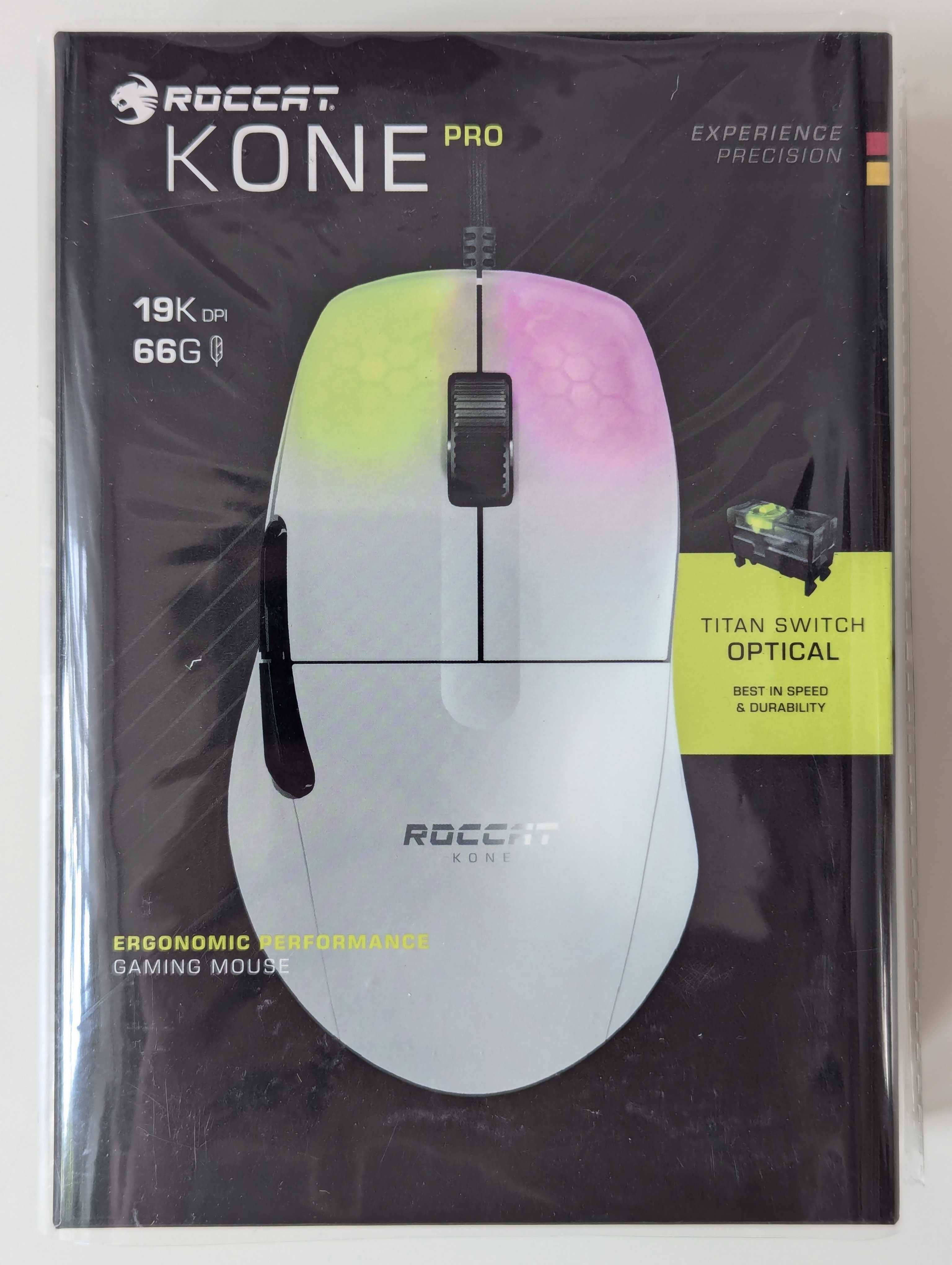 Mysz dla graczy Roccat Kone Pro Biała 19000 dpi RGB - NOWA