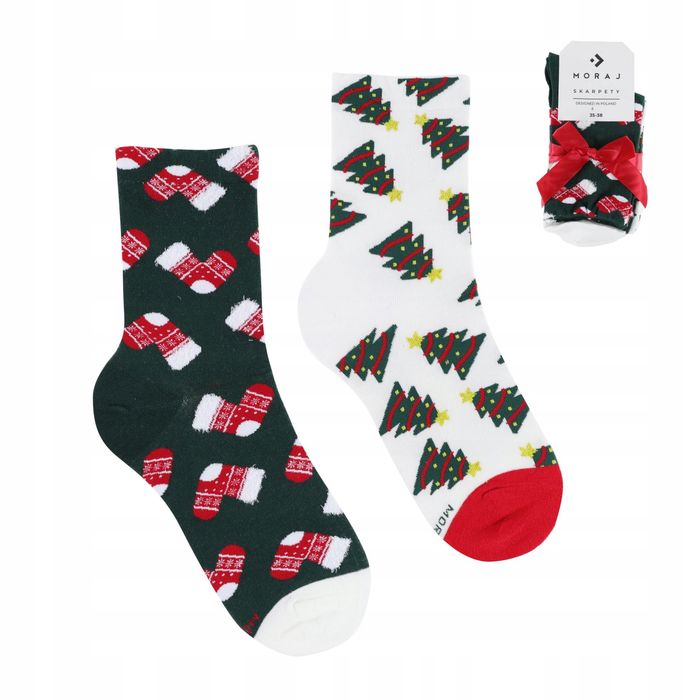 Moraj Skarpety Świąteczne 2-Pary Prezent 38-41