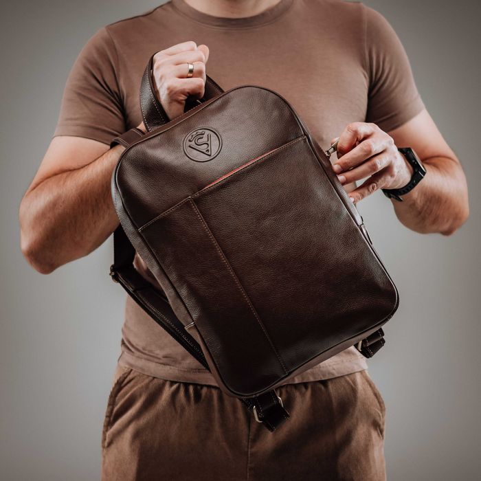 Кожаный рюкзак / Шкіряний рюкзак VS040