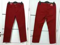 Spodnie Jeansy L 40 / XL 42 ciemno czerwone Nowe z metką rozciągliwe