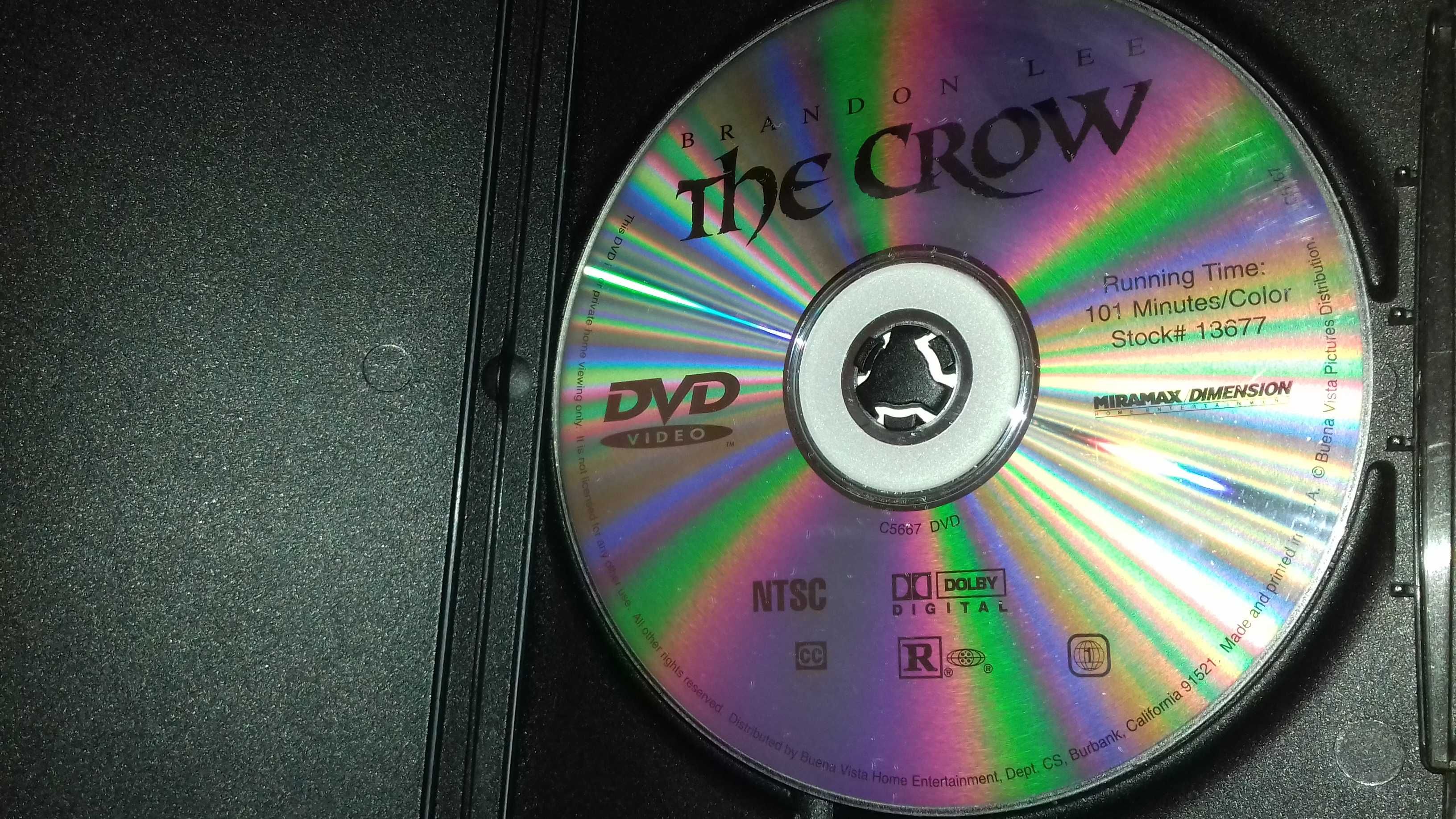 Dvd  "The Crow" filme o corvo  com  Brandon Lee / zona 1