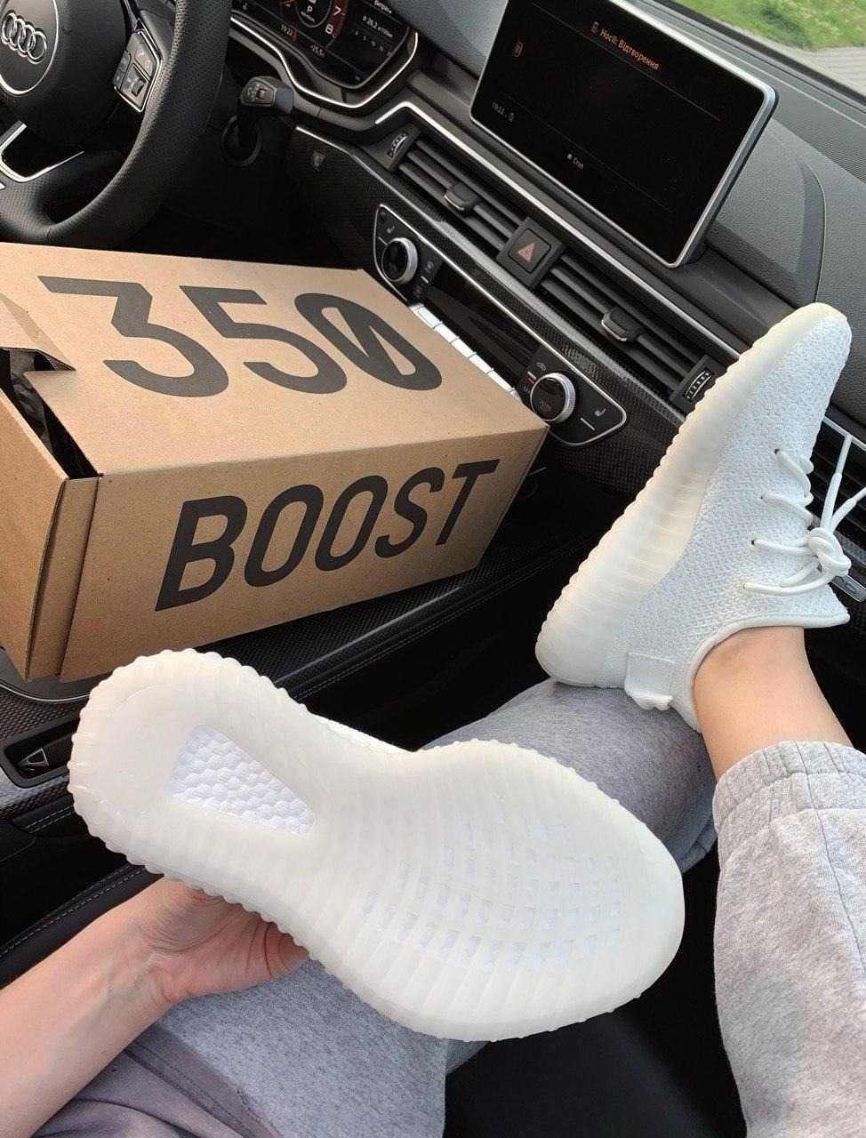 Кроссовки женские Adidas yeezy boost 350 V2 Full White/Кросівки жіночі