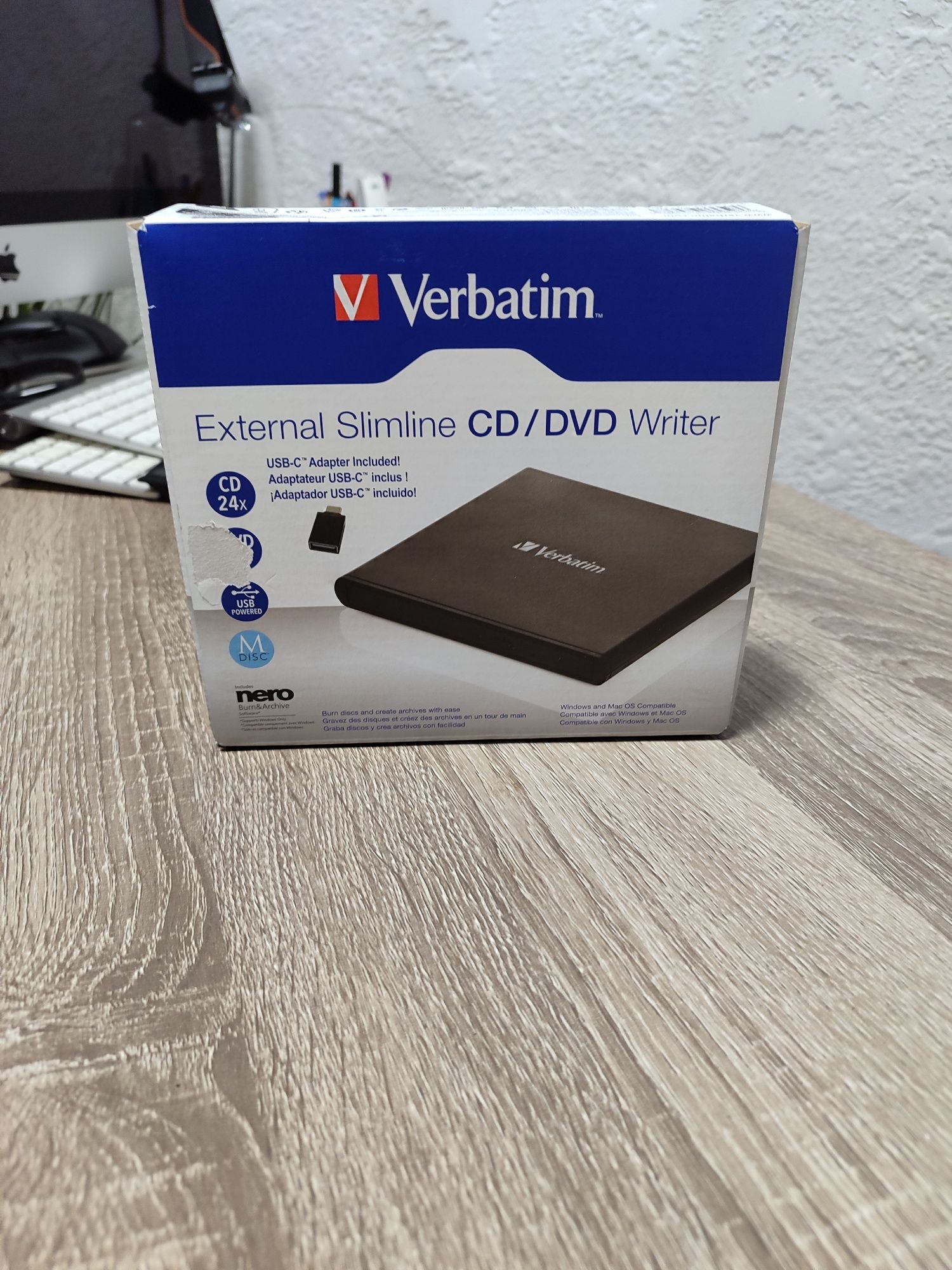External DVD±RW Drive Verbatim (98938) Black USB 2.0, Slim