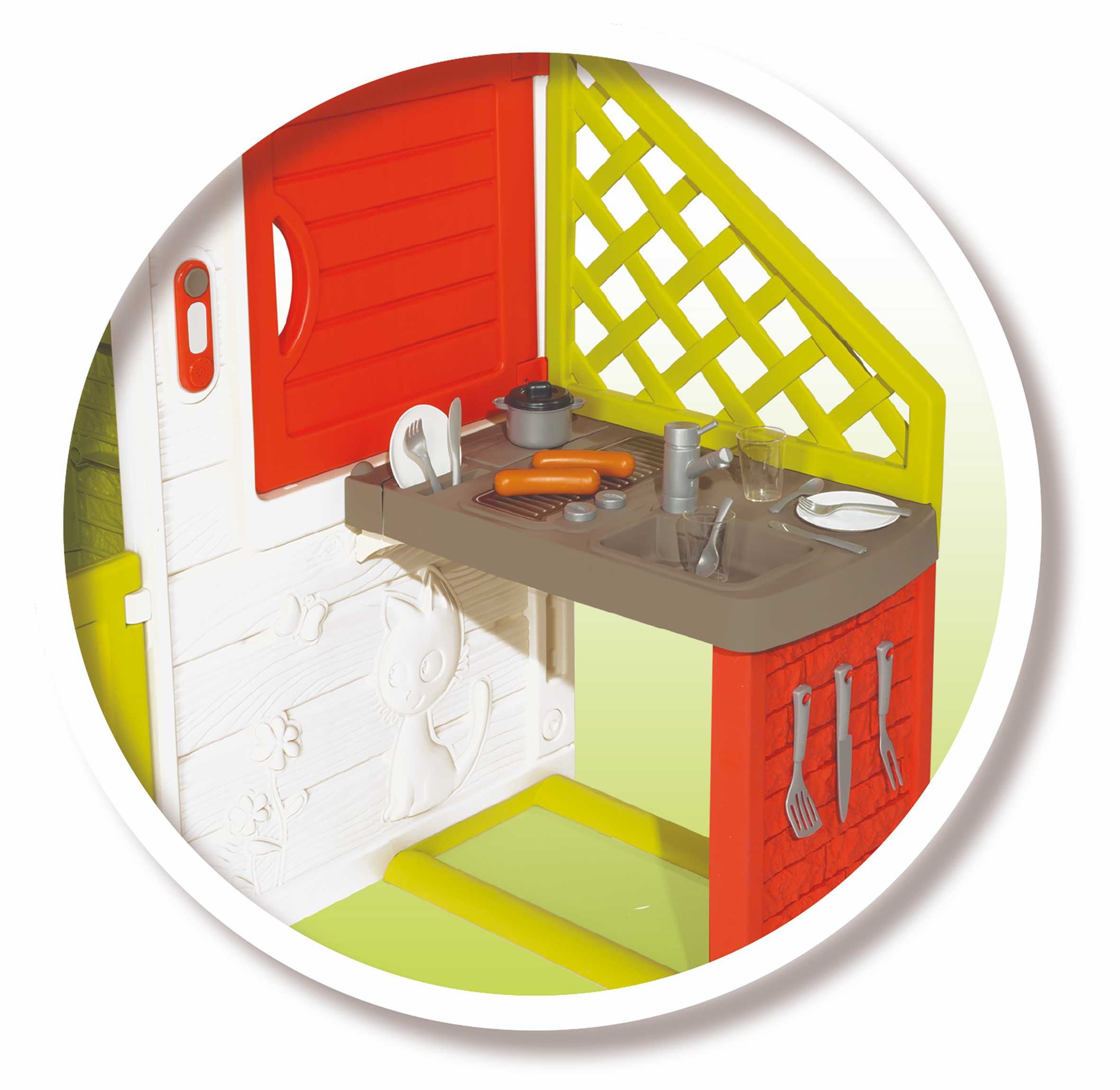 Дитячий Будинок Домик Smoby для друзів з літньою кухнею , 810202
