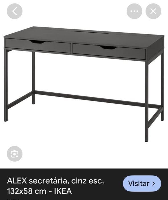 Secretária cor preta (100x48 cm)