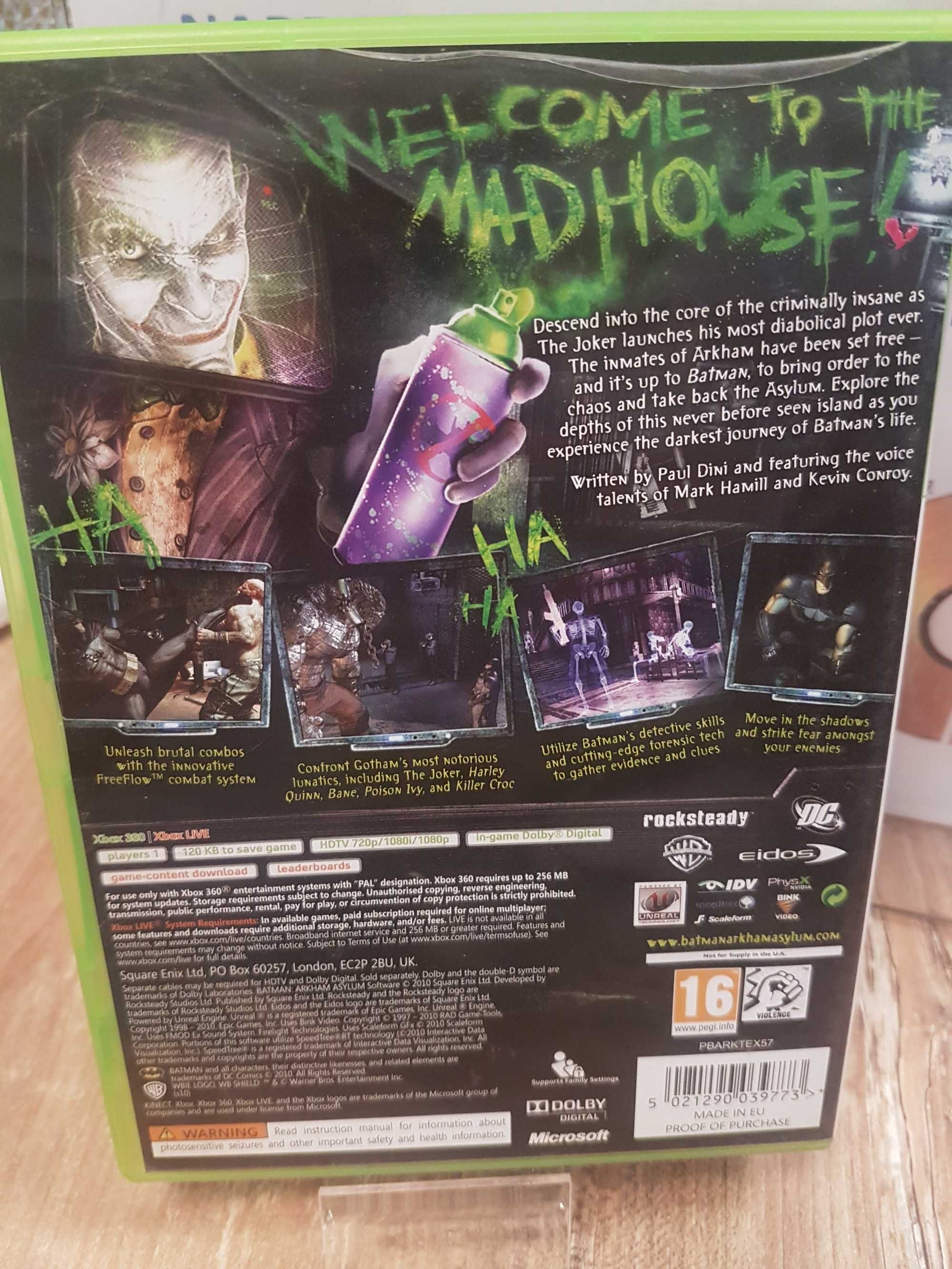 Batman: Arkham Asylum XBOX 360, Sklep Wysyłka Wymiana