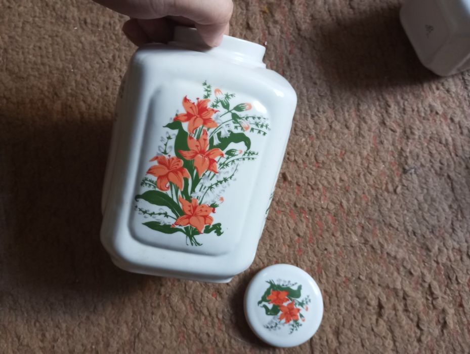 Чайница фарфоровая большая Полонное СССР ёмкость для сыпучих