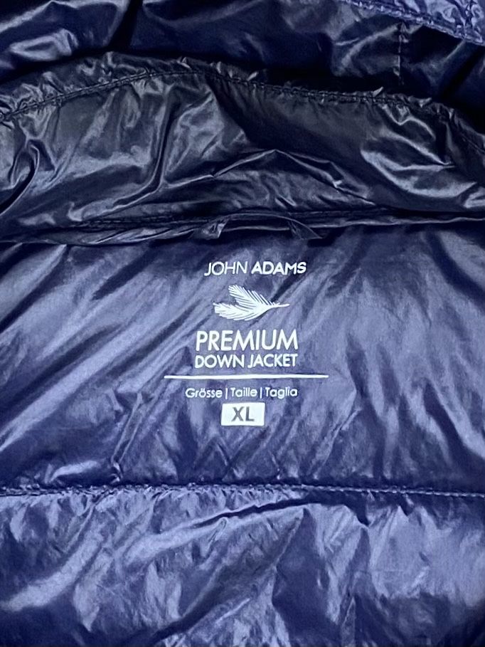 John adams куртка пуховик XL размер стеганая синяя оригинал