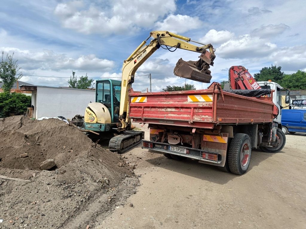 HDS + Wywrotka, wywrotka patelnia 26t transport kruszyw, autolaweta