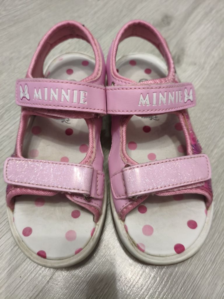 Różowe sandały na lato dla dziewczynki 30 Minnie