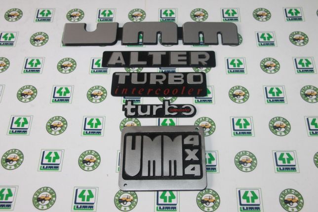 Legendas / logotipos UMM em plástico / chapa