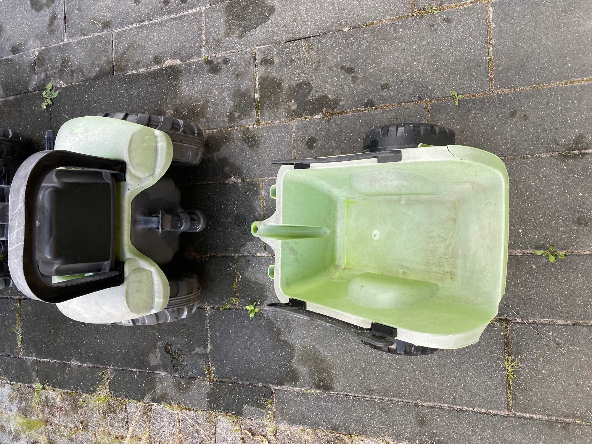 Falk Claas traktor na pedały z łyżką i przyczepką