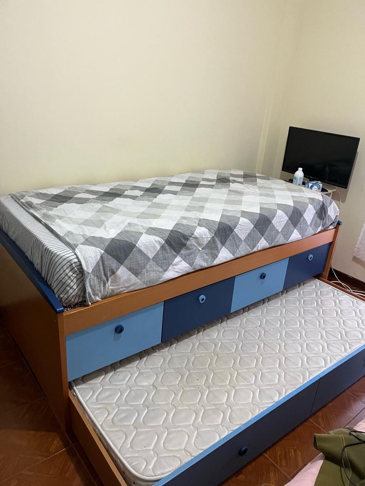 Cama Dupla com arrumacao