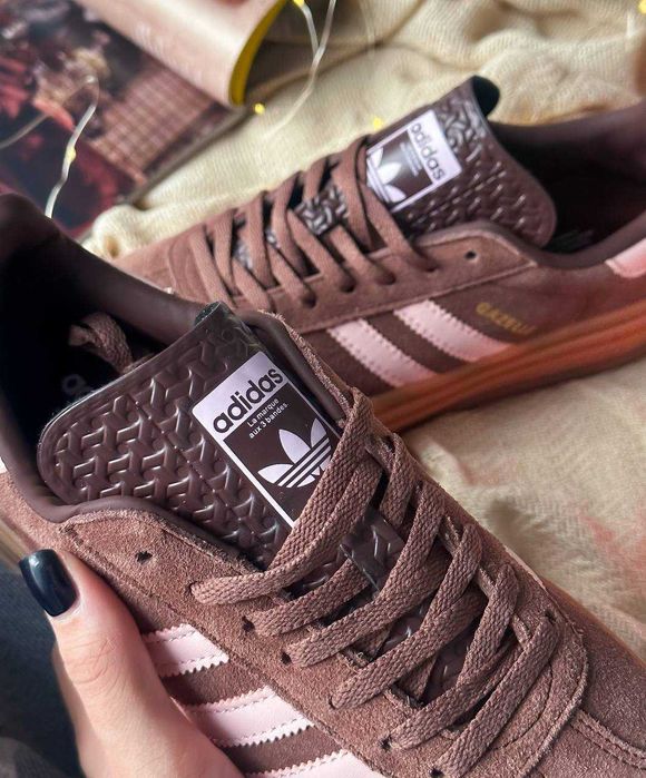 Кросівки Adidas Gazelle Bold Platform Brown/Peach premium