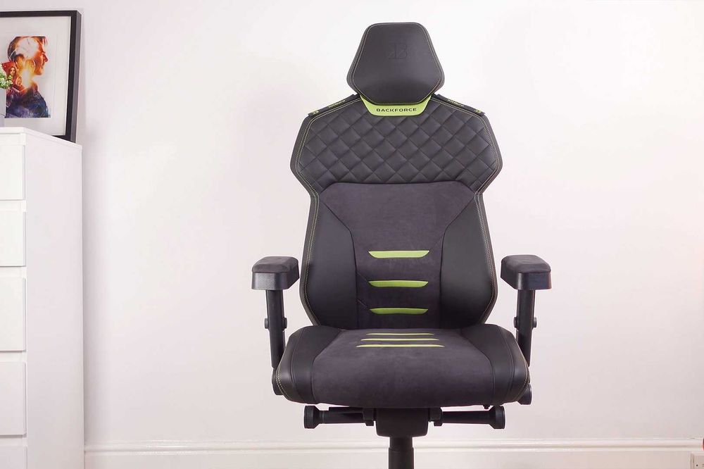 Backforce One Plus fotel dla graczy czarny, żółty premium NAVI