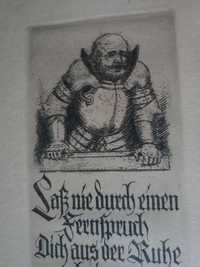 естамп, гравюра, картинка пранк изречение Гётца фон Берлихингена