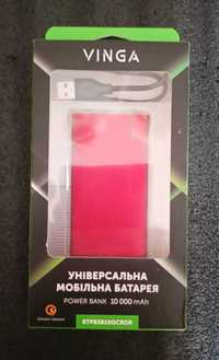 Повербанк Vinga 10000 mAh  red (BTPB3810QCROR) , Батарея внешняя.