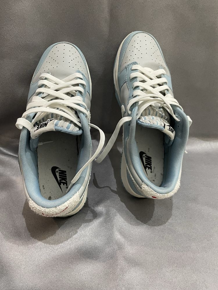 Nike Dunk Low Fleece Swoosh Light Blue