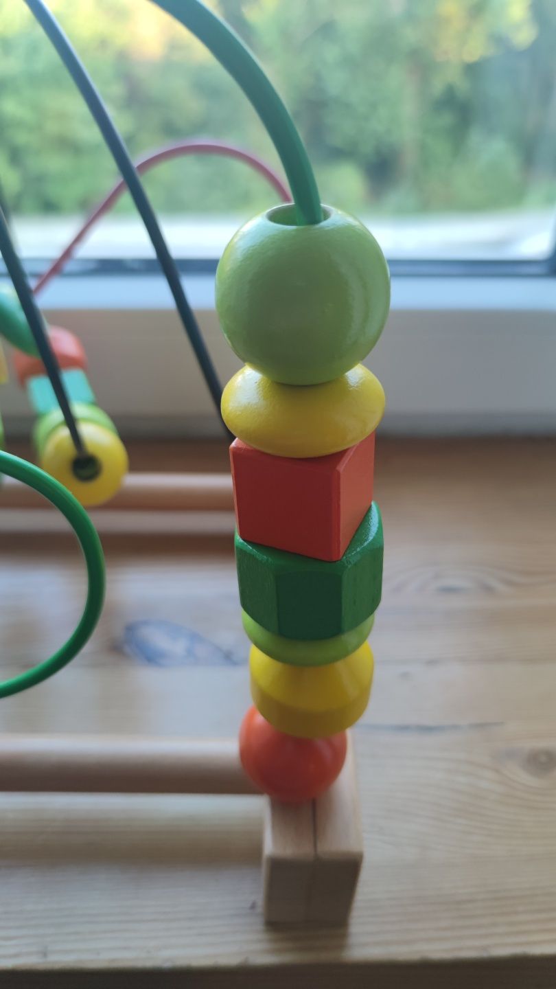 Jak Nowa Zabawka edukacyjna labirynt z koralików IKEA Mula