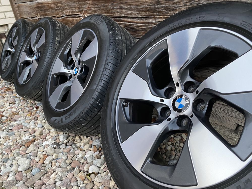 ŚLICZNE KOŁA BMW AUDI A4 A6 VW Skoda 5x112 jak nowe czujniki 225/55-17