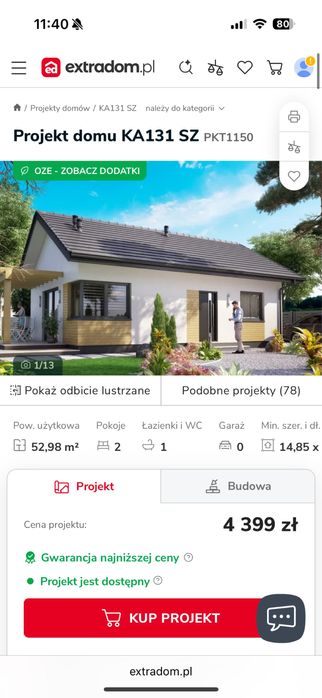Projekt domu KA131 SZ