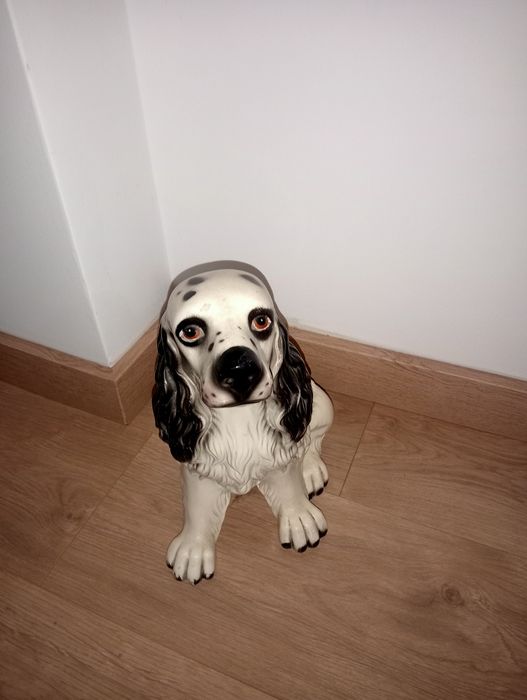 Conjunto de cães decorativos em loiça – vintage e em ótimo estado