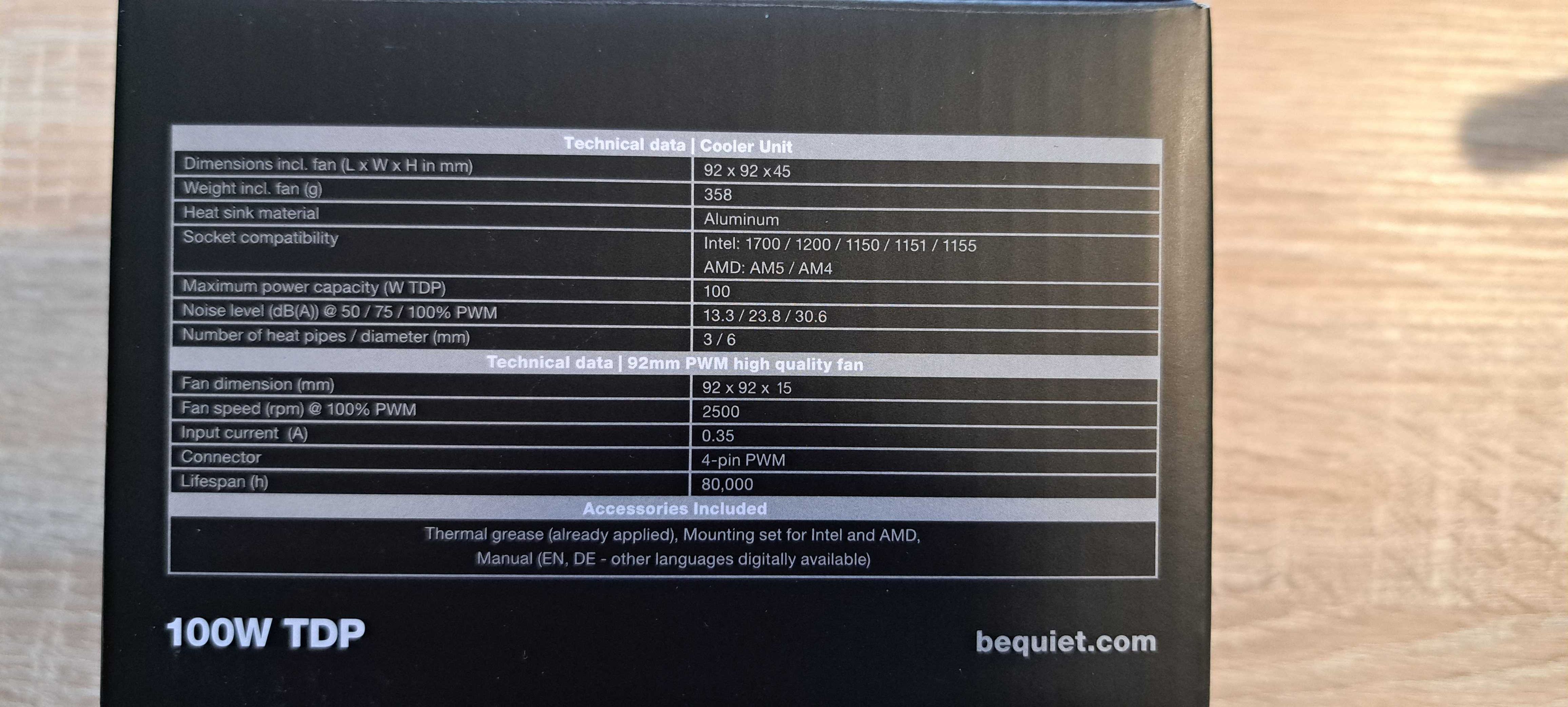 Chłodzenie CPU be quiet! Pure Rock LP