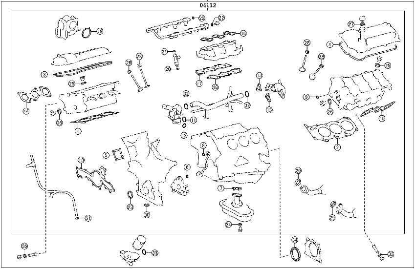 ОРИГИНАЛ Прокладки двигателя (полный к-кт) Toyota Prado (Прадо) 120 4л